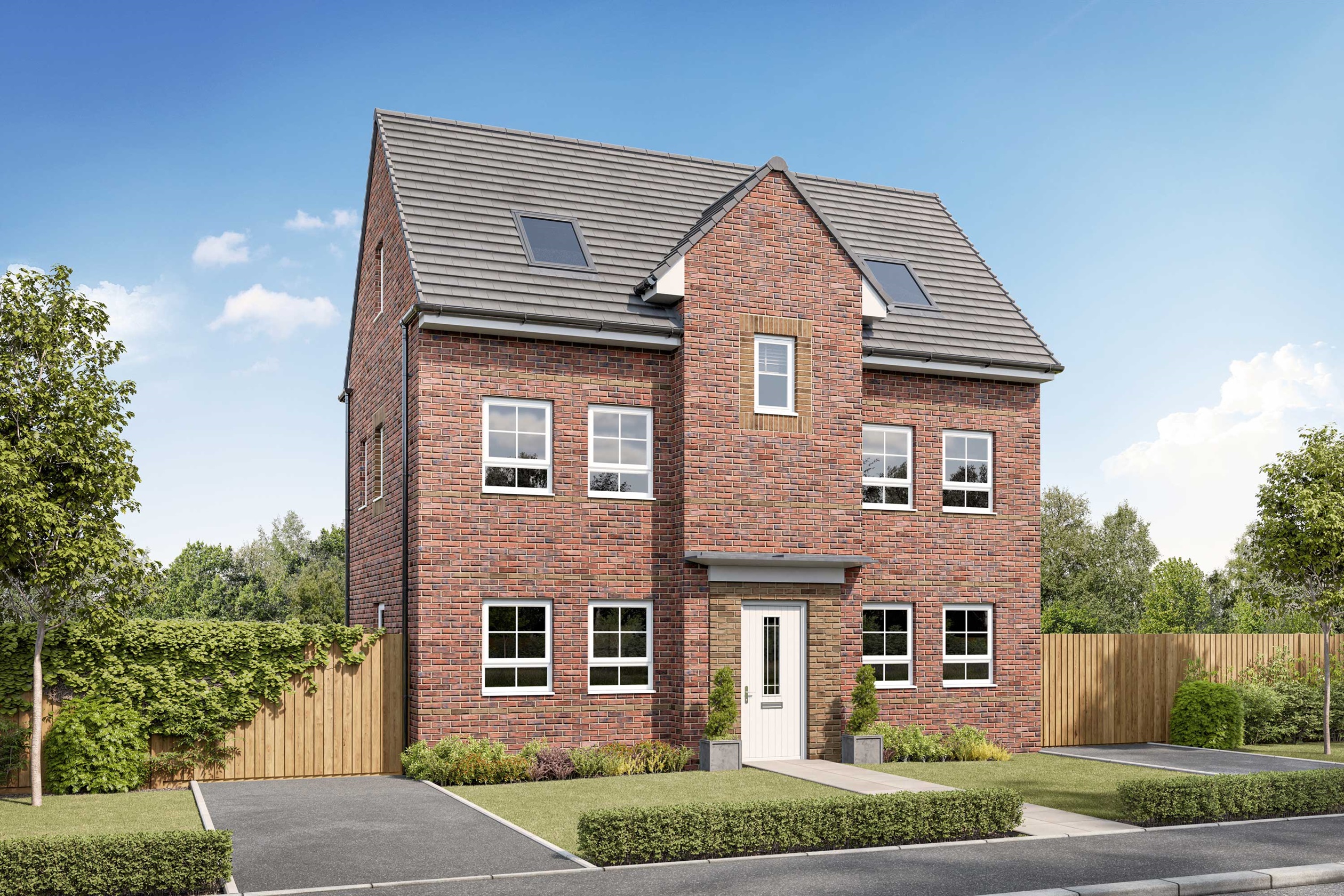 Exterior CGI view of our 4 bed Hesketh home